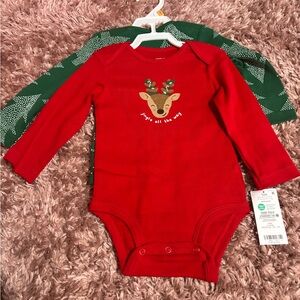 Carter's Red Reindeer Bodysuit